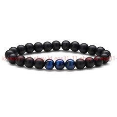 Charming Natural 8mm Multicolor Gemstone Round Beads Bracelet 7.5 Inch