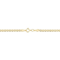 Kooljewelry Womens Elegant Link Chain – 10K Gold Mariner Link Anklet 10 in
