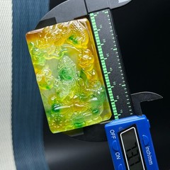 NaturalA+++ Ice Green&Yellow Jade Jadeite Dragon Kwanyin Pendant&Necklaces 御龙观音
