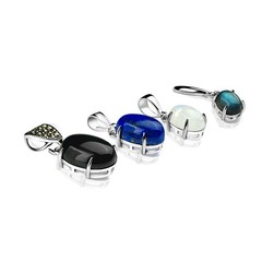 Silver Prong Settings – Rhodium Plated Universal Mounts for Pendants, Earrings
