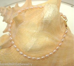 4.5MM SINGLE-STRAND CULTURED FRESHWATER PINK OVAL PEARL YP ANKLET 9″-11″ #1