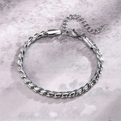 Chunky Snake Bracelet (Stainless Steel) Rave Punk Gothic Chain Jewellery Y2K