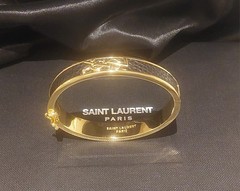 YVES SAINT LAURENT SIGNATURE BANGLE BRACELET – Box Included