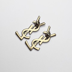 SAINT LAURENT YSL Monogram Stud Earrings