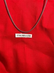 16 inch 3 mm Stainless Steel Braided Wheat Rope Unisex Necklace Chain