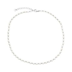 Freshwater Pearl Choker Style Necklace With Bead Ball Chain Choker Necklace