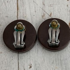 CHANEL Chanel Round Earrings Coco Mark 99P 0.7*0.7 inch