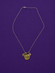 Multi Charm Family Love Necklace Spring Ring Closure 18 Inches