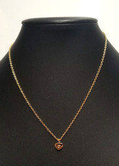Coach Gold Tone Heart Pendant Necklace 16″+2″