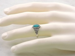 Sterling Silver 2 ct Marquise Turquoise Ring – Free Gift Packaging