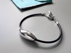 Tiffany & Co. Fish Toggle Bracelet Silver 925 Unisex Vintage 19.5cm w/Dust Bag