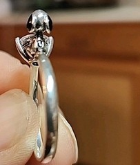 Peanuts Snoopy Hug Ring Size 7 925 Silver