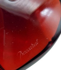 Baccarat Crystal Ruby Red Heart Pendant – New In Box