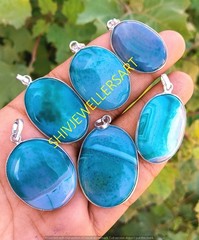 New Botswana Agate Gemstone 925 Sterling Silver Plated Bulk Lot Pendants Jewelry