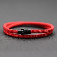 Simple Style Men’s Rope Bracelet Double Layer Thread Fabric Casual Accessory