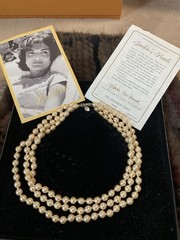 Jackie Kennedy’s 3 String Pearl Necklace Franklin Mint Limited Edition