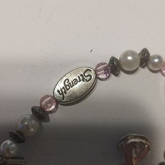 Breast Cancer Patient Support Bracelet ,Pink Ribbon Awareness