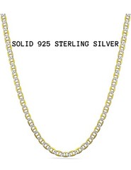 14k Gold Plated Sterling Silver Marina Mariner Link Italian Chain Necklace