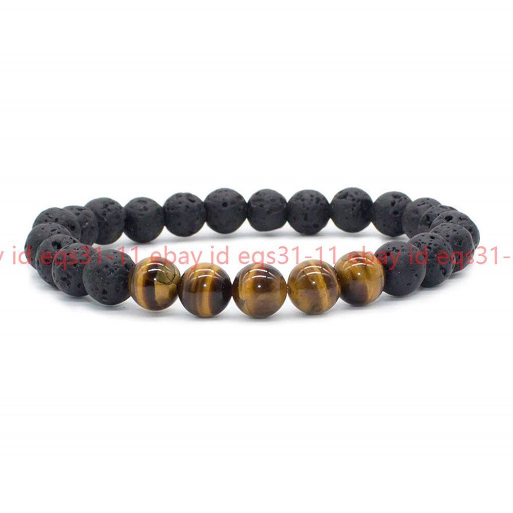 Charming Natural 8mm Multicolor Gemstone Round Beads Bracelet 7.5 Inch