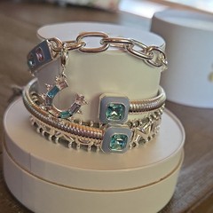 BP Spring Stack Blessed And Protected Silver Plated Stack Bracelet Horseshoe