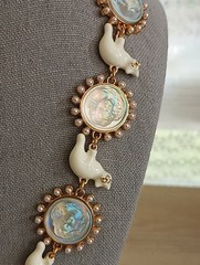 Kirks Folly Unsigned Angle Enamel Necklace