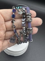 Bomb Party Halloween Stackable 4-Bracelet Set, Charm, Hematite Plated, RBP6275