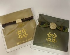 Rustic Cuff 2 Piece Set Stretch Hair Tie Or Bracelet Camo & Brown/Black New