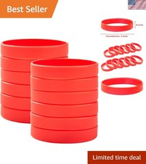 Comfortable Eco-Friendly Silicone Wristbands – 12 Red Bracelets for All Ages