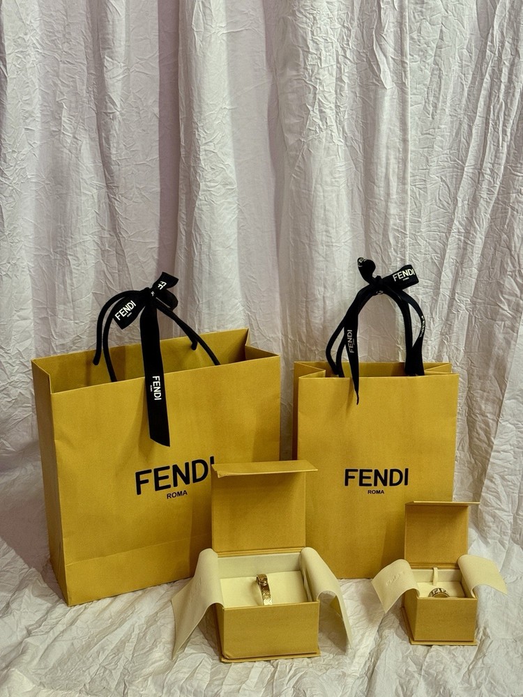 Authentic FENDI Bangle & Ring – “Forever FENDI” Line. Size M. Used condition
