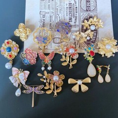 Creative Middle Ages Flowers Exquisite Suit Pin Brooches Woman Party Accessories
