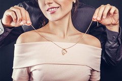 To My Beautiful Wife, Meeting You Was Fate, I Love you Always & Forever Necklace