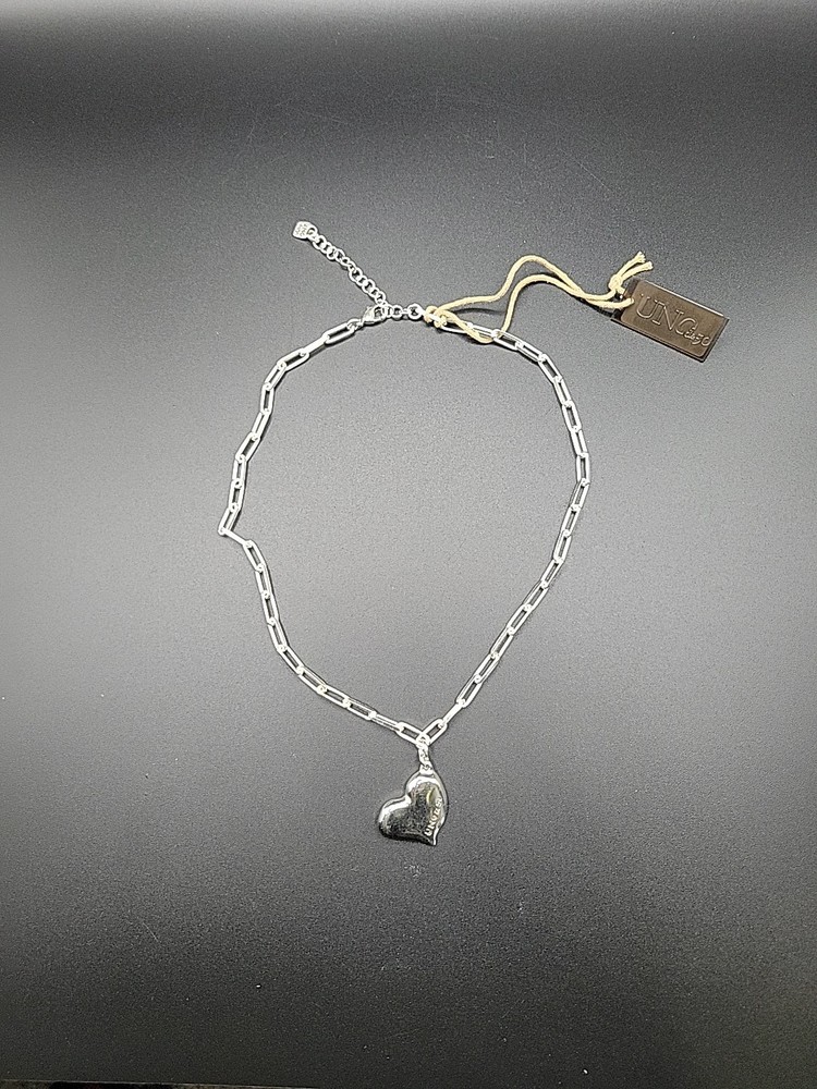 Uno De 50 Link chain necklace with Heart””