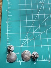 Uno de 50 Circle Drop Stud Earrings Sterling Silver Plated GUC Made in Spain