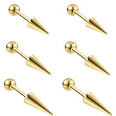 18G Stainless Steel Spike Stud Earring Helix Piercing Balls Screw Back Piercing