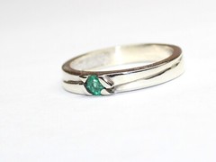 Zambian Emerald Sterling Silver Ring, Emerald Gemstone Ring, Emerald Men’s Ring