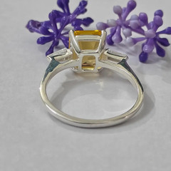 Citrine Ring, Brass Gold Alloy, Gemstone Ring, Birthday Gift Her, Women Ring