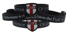 Armor of God Inspiration Rubber Christian Religious Prayer Ephesians 6 Bracelet