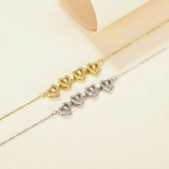 Four Leaf Clover Magnetic Folding Heart Pendant Necklace