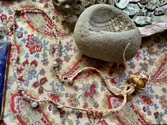 natural homemade hemp thread seashell pendant necklace
