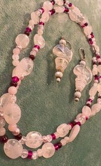 Unknown source VINTAGE ROSE QUARTZ & HESSONITE GARNET NECKLACE (google search)