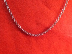 38 INCH SILVER STAINLESS STEEL 4MM ROLO LINK ROPE CHAIN NECKLACE