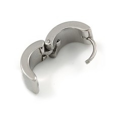 14mm Small Crystal Hoop Earrings In Silver Tone