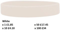 Silicone Wristbands Rubber Plain Reusable For Events Charity Fashion Bands-Adult