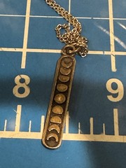 Moon Phase Pendant Necklace Both Marked Sterling Silver .925 Free Ship