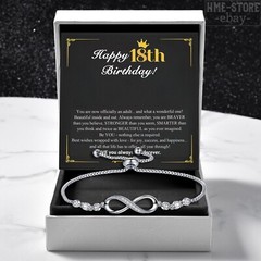 18th Birthday Infinity Bracelet for 18 Years Old Girl Love Gifts for Daughter