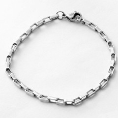 2 or 5 PCS Stainless Steel Rectangle Box Chain Bracelet, Ready to Use for DIY,