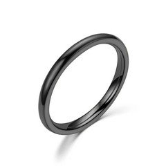 2mm Gold Plated Stainless Steel Stackable Ring Wedding Band Women Girl size 3-13