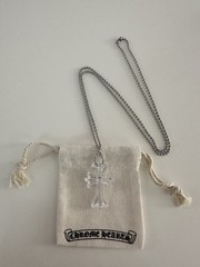 CH Chrome Tokyo 20th Clear Transparent Cross Rubber Necklace With Dust Bag