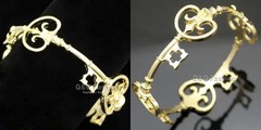 Vintage Victorian Skeleton Key Bracelet Women Man Fashion Lucky Cuff Bangle