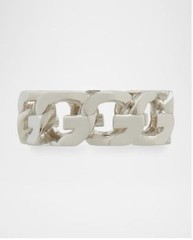 NIB Givenchy G Chain Ring in Silver Size 6